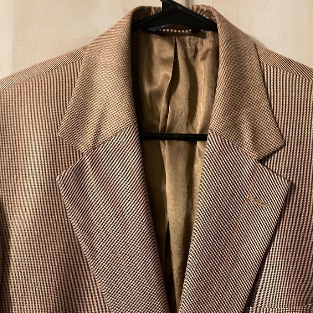 Brooks Brothers 346 tan brown men's blazer silk and wool blend size 41R